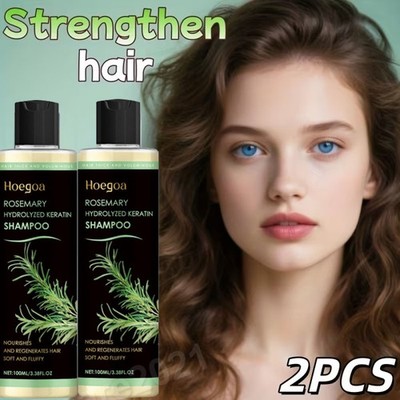 2x Bio Rosmarin Haarwuchs Shampoo für Frauen und Männer Natürliches Verdickendes