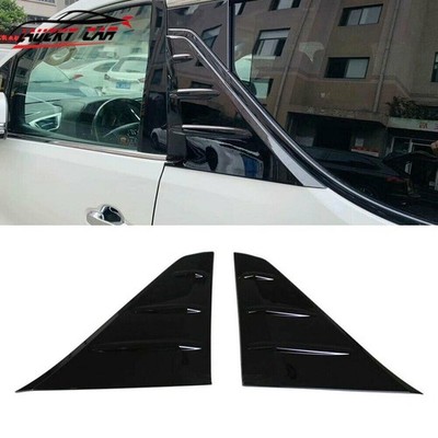 Black B-Pillar Molding Cover Trim Mirror For Toyota Alphard Vellfire 2016- 2019