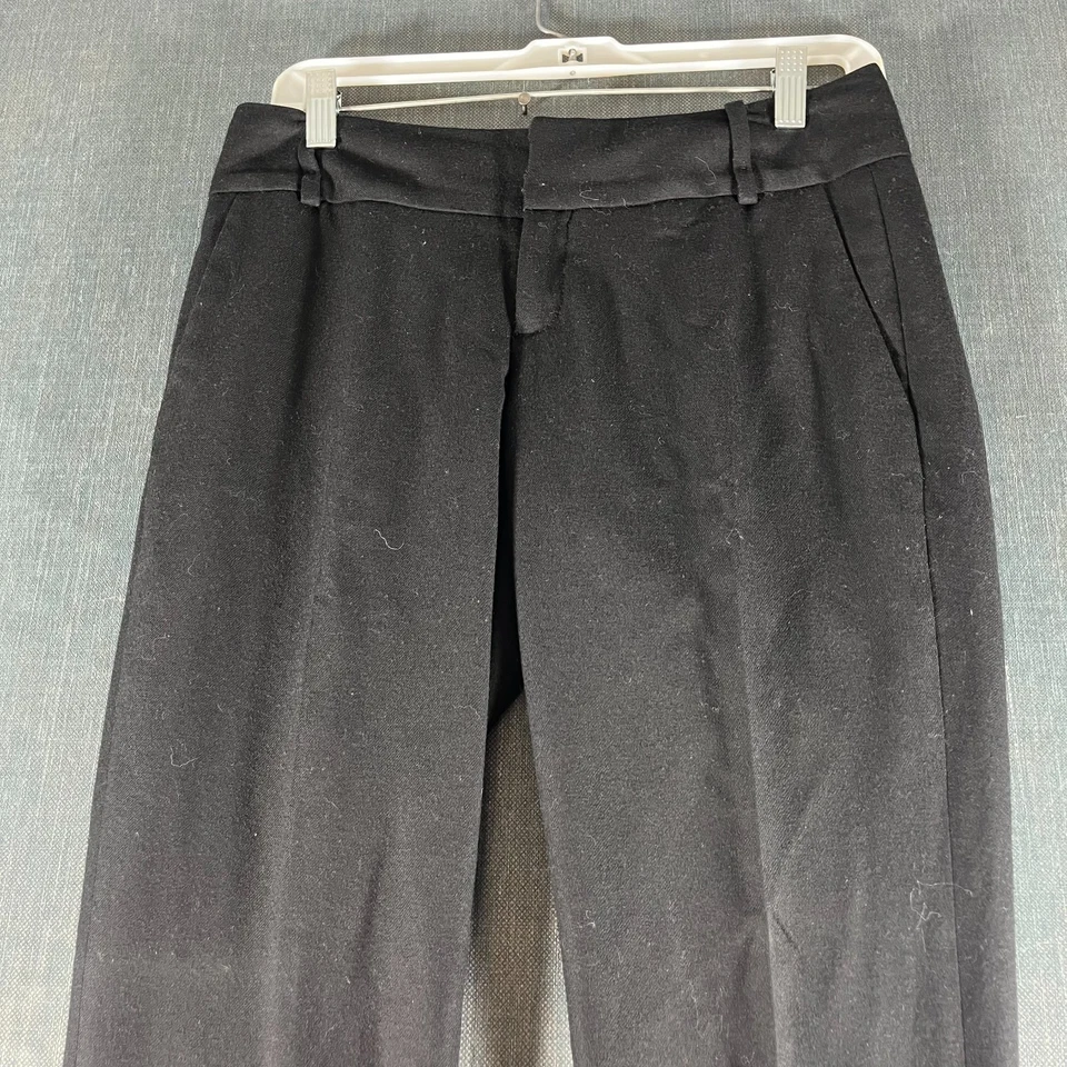 Pantalones de vestir para mujer Banana Republic Martin Fit talla 2 negro mezcla de lana Foto 2 de 4
