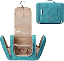 BAGSMART Large Travel Toiletry Bag for Women, Hanging Toiletry Bag with Hook, Tr