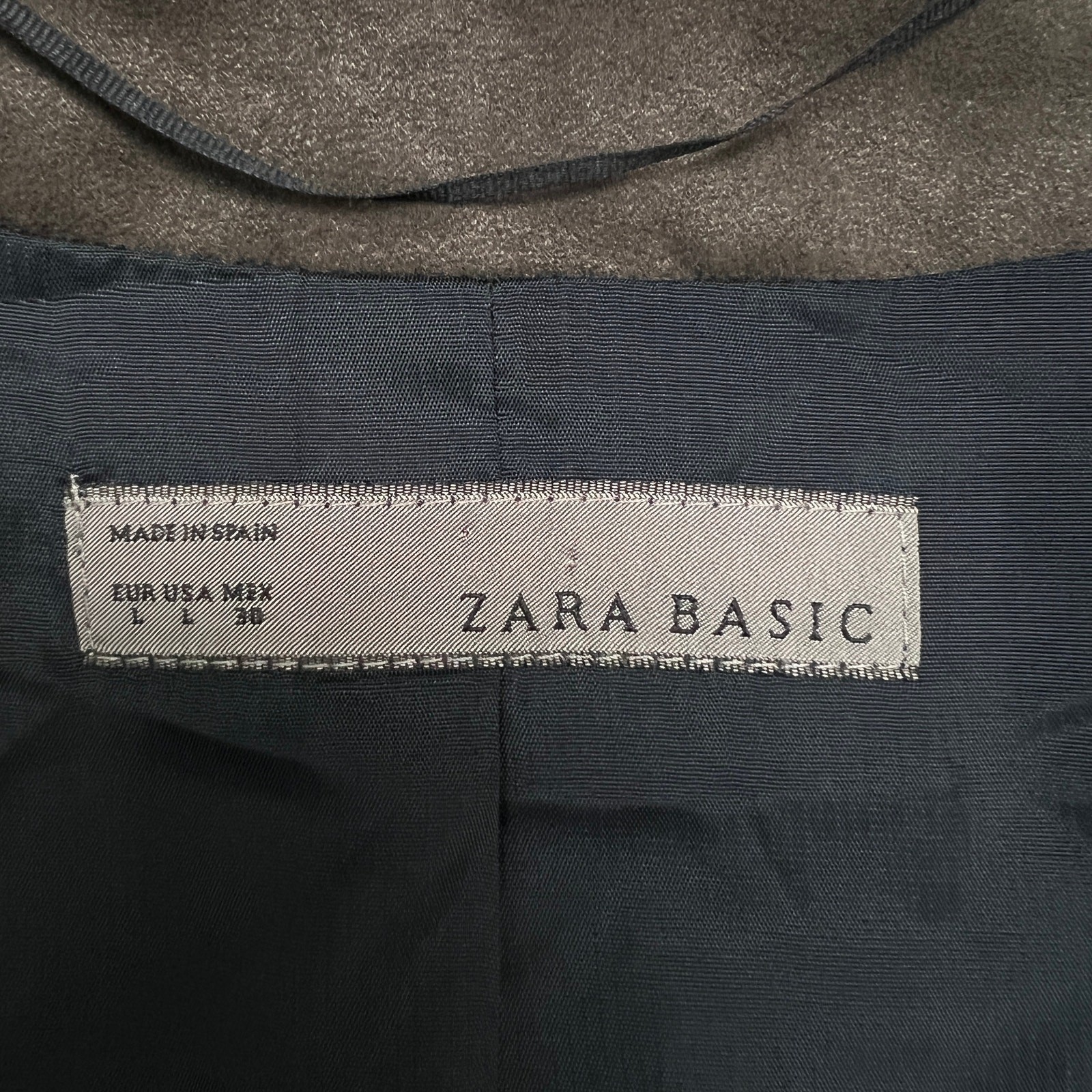 Zara Basic Womens LARGE Brown Microfiber Tie Open… - image 6