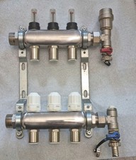 Jhon Guest 3 Ways Manifold 15mm Push Fit Connection Underfloor Heating Manifold