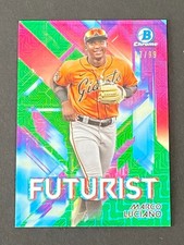 Marco Luciano 2021 Bowman Chrome Futurist Green Refractor #ed 87/99
