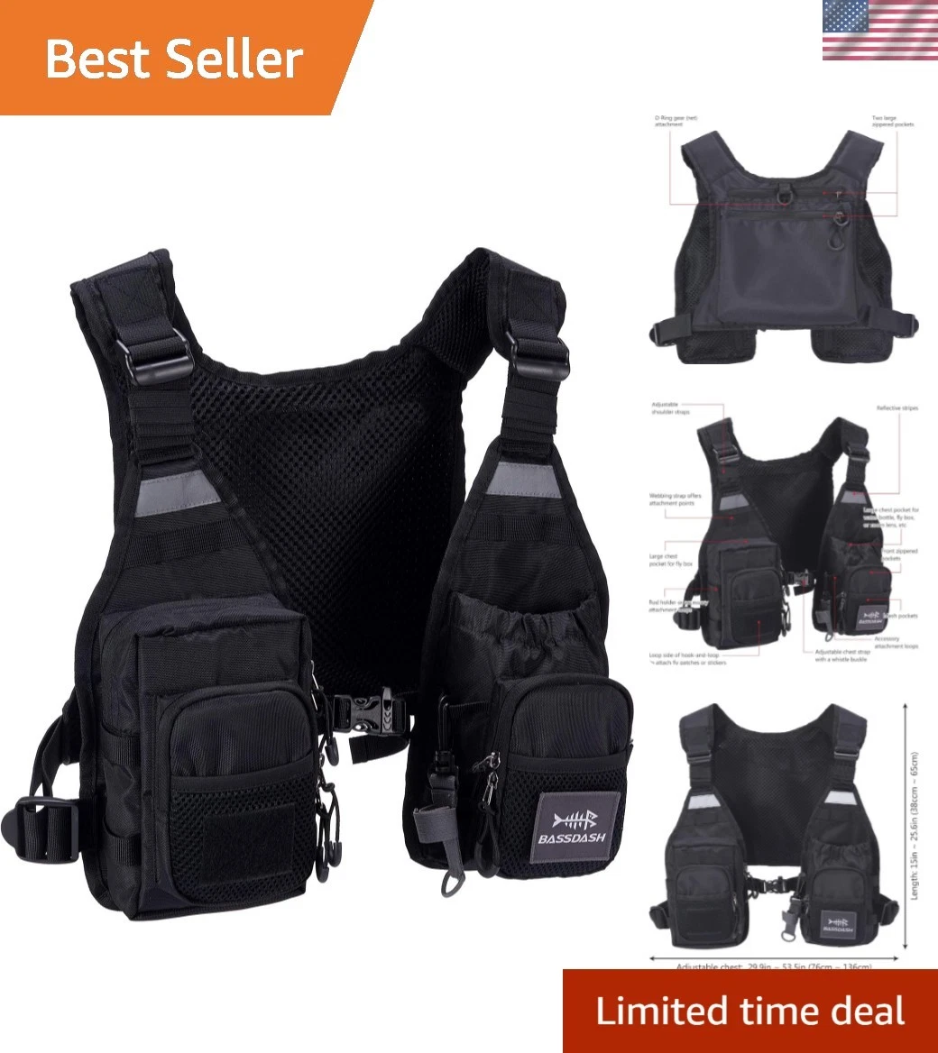 FV08 Ultra Lightweight Fly Fishing Vest for Men and Women Portable Chest Pack...
Opens in a new wind