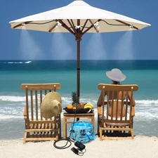  Portable Misting System with Rechargeable Water Pump, 
