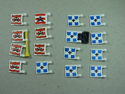 16 Vintage LEGO  Pirates 1 Imperial Armada Flags Small 2x2