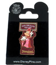 New Disney Pin Minnie Orleans Square Vintage Pink Dress Mardi Gras Umbrella Rare