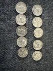 Washington Quarter Lot of 10 Mixed Dates 90% Silver