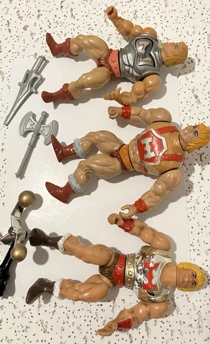 MOTU HE MAN LOT of 3 Figures Mattel Vintage (READ)