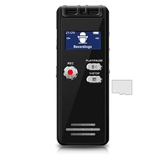 64GB Small Digital Voice Recorder - Voice Activated Recorder Rechargeable 16G