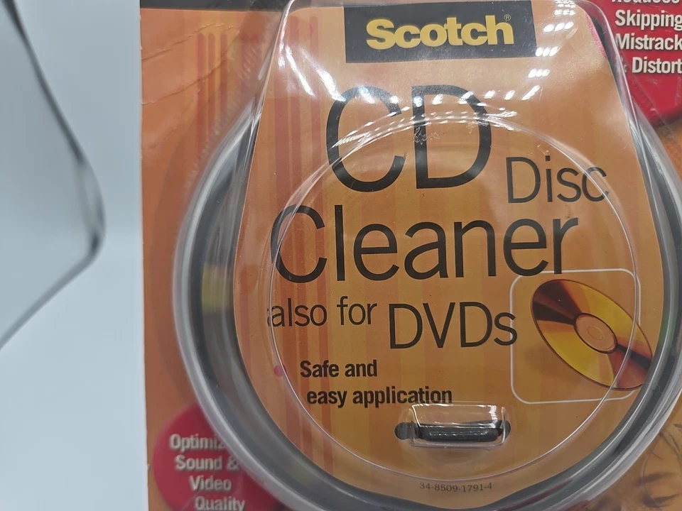 Limpiador de discos escocés 3M CD y DVD y solución de limpieza NUEVO en caja🔥 Foto 4 de 4