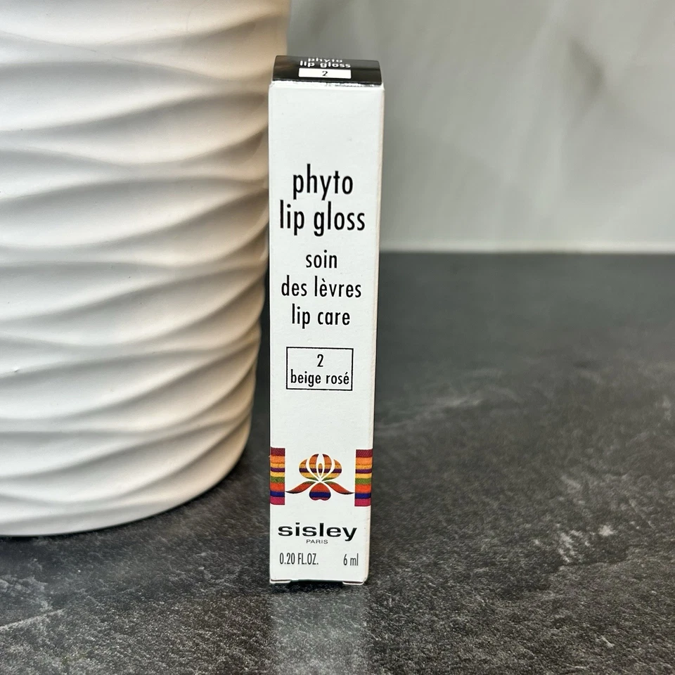 NEW Sisley Paris Phyto Lip Gloss 2 BEIGE ROSE Full Size RETIRED Color - Image 4 of 4