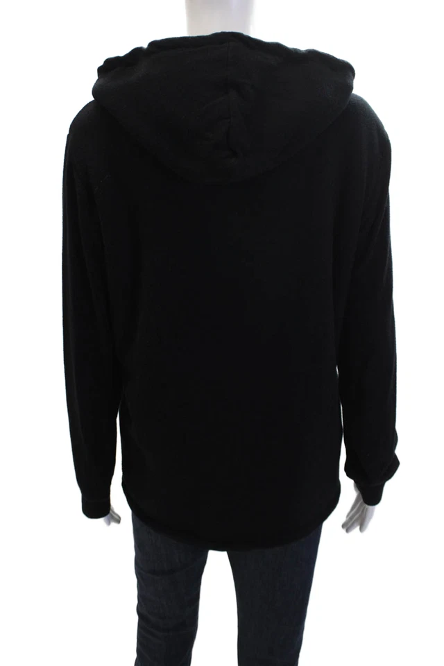 Sudadera con capucha de manga larga negra talla pequeña Velvet by Graham & Spencer para mujer Foto 3 de 4
