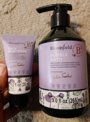  Bloomfield Lavender Bubble Bath 9oz and 1.2 Oz Face Clay Mask Set. New