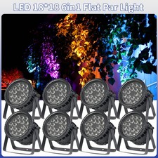 8pcs 18x18W LED Par Lights Outdoor Waterproof...
