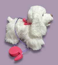 FurReal Friends GoGo My Walking Puppy 2009 Hasbro White Fur Walks Barks EUC