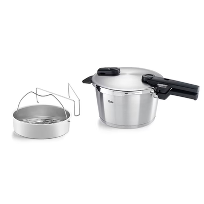 #ad Fissler Vitaquick Premium pressure cooker 4.5 l steamer insert Germany induction $196.34