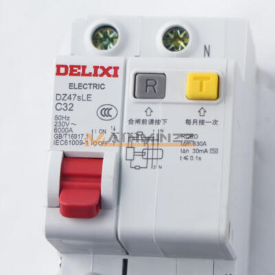 ONE NEW Delixi DZ47sLE Series Air-Switch Circuit Breaker C-Type 1P+N  6-63A