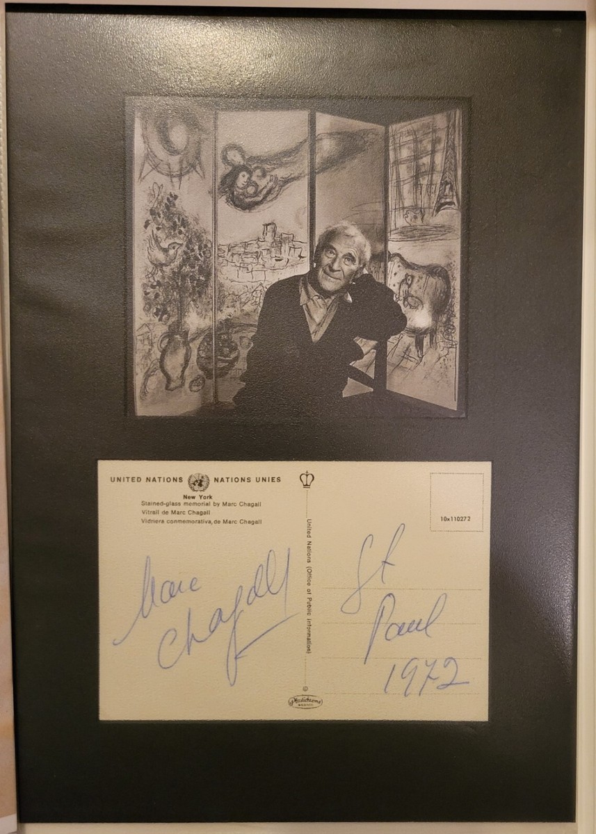 希少 mark chagall ジクレー 保証書 サイン シリアル有り Autograph Marc Chagall * HAND SIGNED* Stained-Glass Memorial