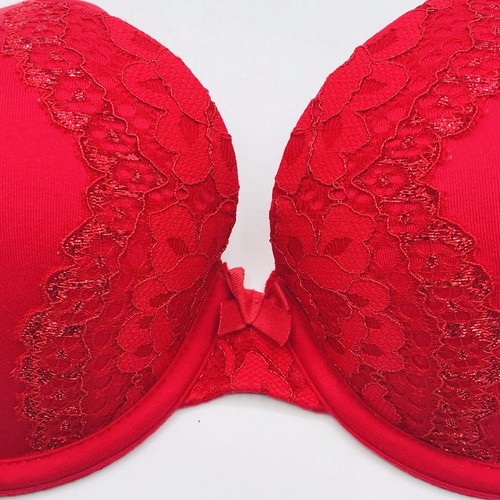 Sujetador Victoria’s Secret Body By Victoria acolchado forma perfecta rojo con encaje talla 34B - Imagen 5 de 8