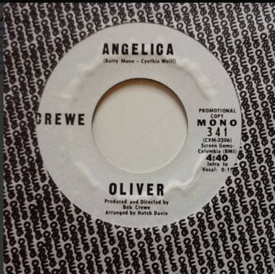PROMO Oliver   Angelica EX. 45 RPM RECORD PROMO DEE JAY COPY DEMO