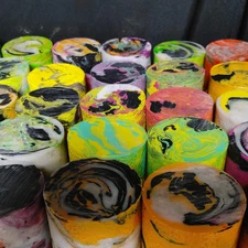 Recycled HDPE Composite Plastic Cylindrical Blanks (3" diameter) Turning Carving