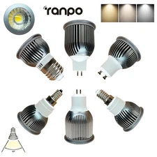 9w -18w dimmable led spotlight bulb cob bulbs light e12 gu10 warm white gu5.3 on