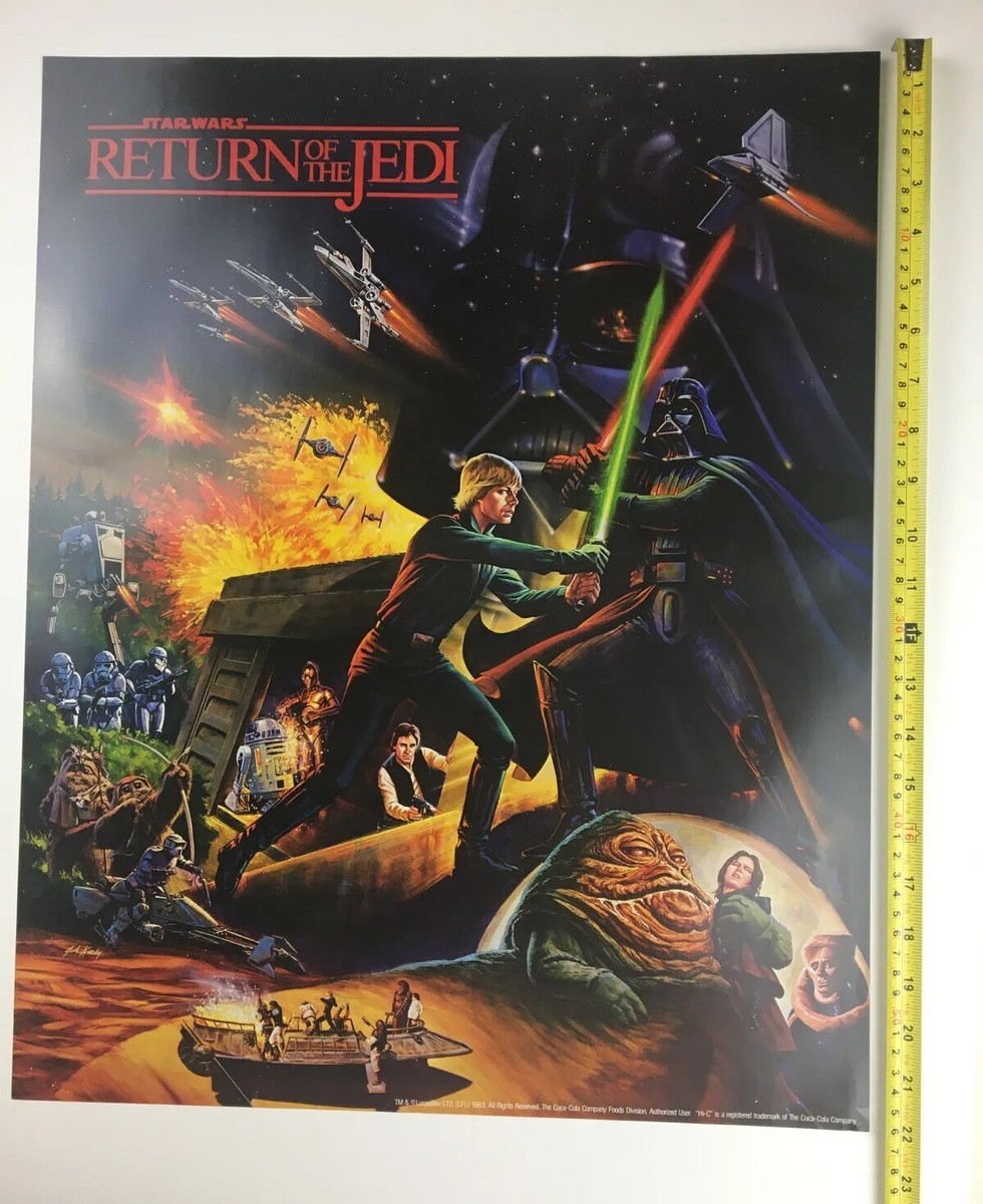 STAR WARS RETURN OF THE JEDI ポスター Star Wars Return of the Jedi 1983 Double Sided Poster Coca