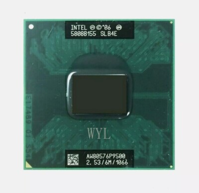 Intel Core 2 Duo P9500 2.53GHz 6MB 1066MHZ Socket P Mobile CPU Processor SLB4E