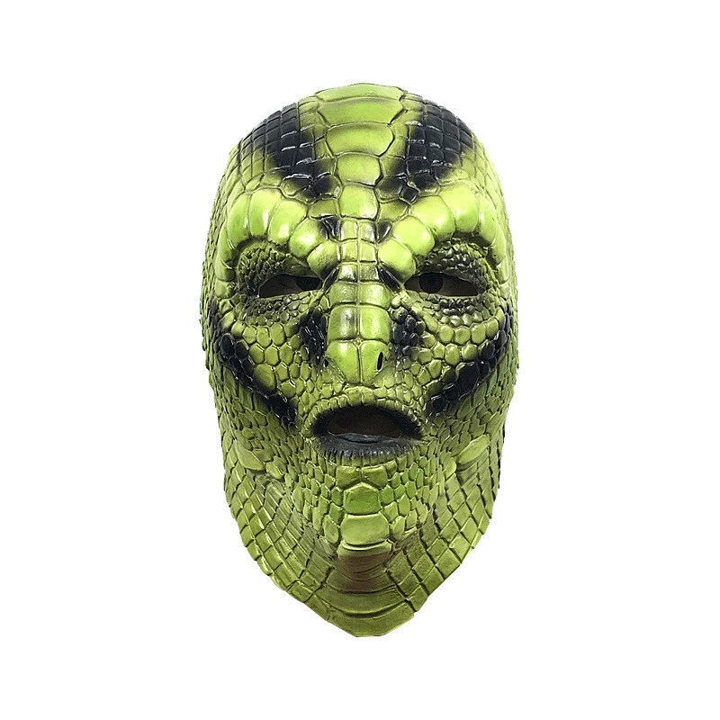 Fantasias cosplay festa brincadeira máscara látex assustador lagarto máscara Halloween - Imagem 4 de 4