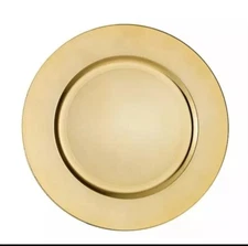 Simply Essential™ ~ Set of Six (6) ~ 13" Dia. ~ Charger Plates ~ Gold in Color