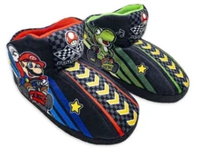 MARIO KART SUPER MARIO Plush Boot Racing Slippers Boys Sz 11-12, 13-1 2-3 or 4-5
