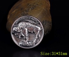2X 31 31 ANTIQUE BUFFALO NICKEL LEATHER BELT COIN CONCHO SCREW BACK biker concho