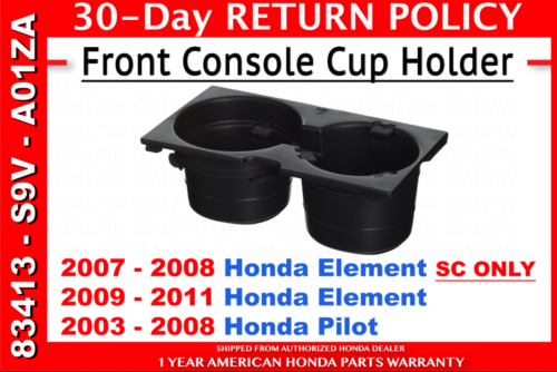 Genuine OEM Honda Element Pilot Front Console Cup Holder Assembly Cupholder