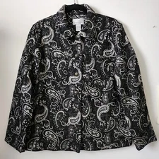 Draper's & Damon's Abstract Print Button Down Jacket XL