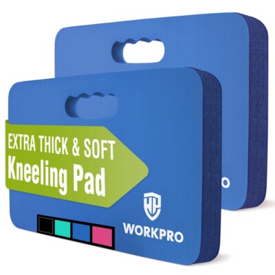 WORKPRO 2PC Extra Thick Large Kneeling Pad Soft Foam Cushioning Foam Kneeler Mat