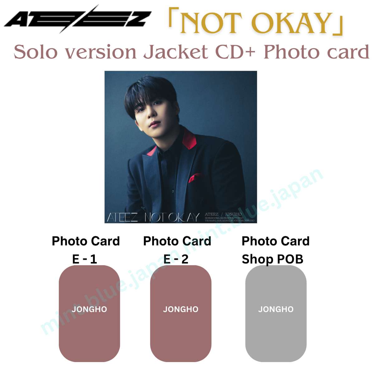 ATEEZ JONGHO PHOTOCARD ジョンホ　トレカ ATEEZ JONGHO WORLD TOUR THE FELLOWSHIP BREAK THE WALL JAPAN