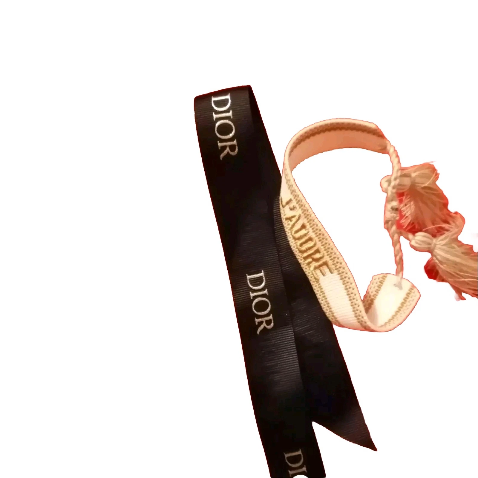 Bracelet J'adore De Dior Brodé Et Ajustable+ Ruban Dior 35 cm Neuf