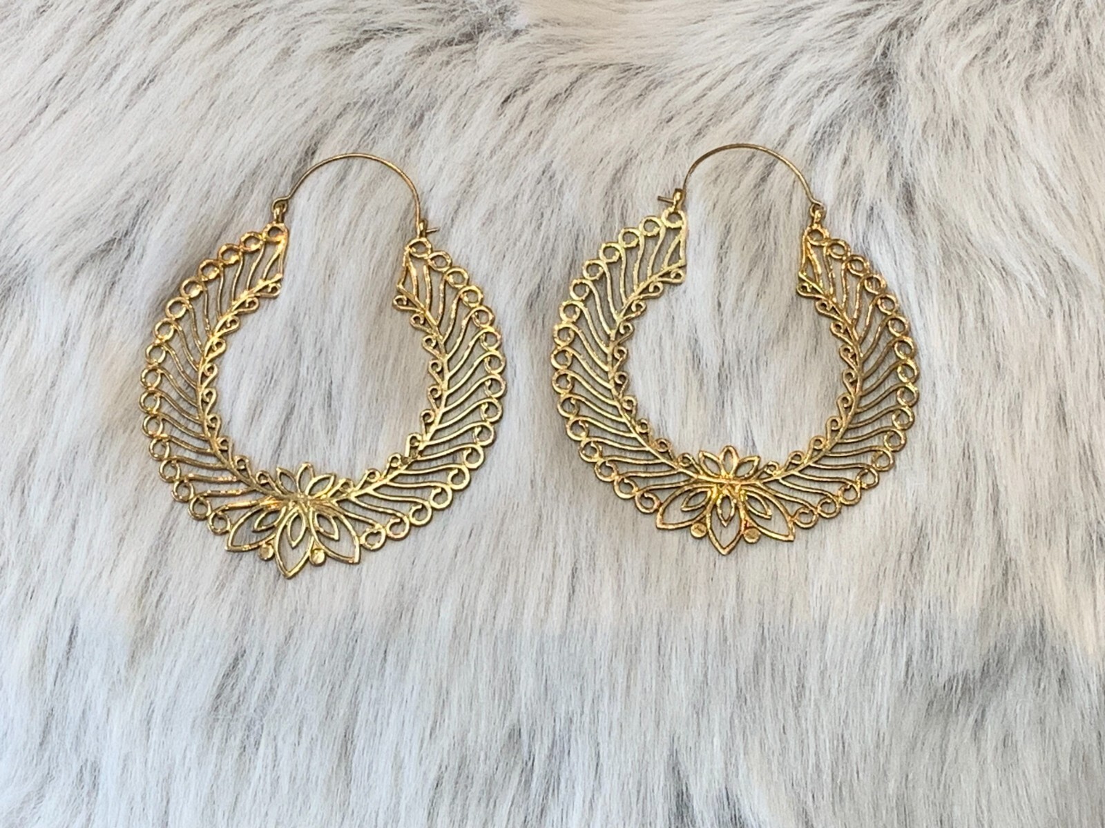 Stylish Boho Mandala Hoop Earrings for a Bold Statement Look-image