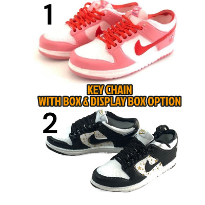 SB Dunk Low Mini Shoe Sneaker Key Chain, Bag Charm Collectible With Display Box