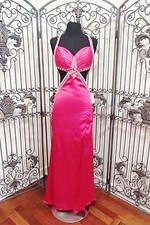 BD445 JASZ FUCHSIA SZ 4 AMAZING BACK PAGEANT PROM FORMAL DRESS GOWN NWT