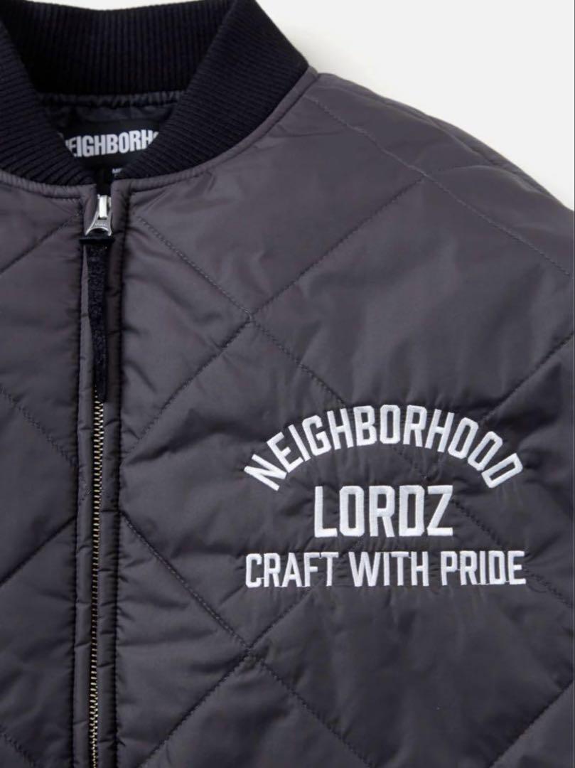 Neighborhood Lordz of Brooklyn Quilted Jacket Charcoal Size M New 