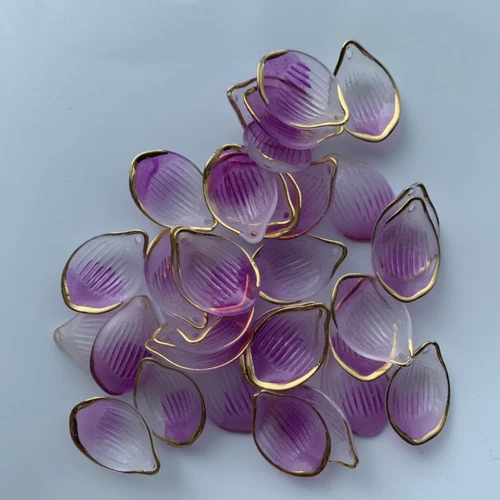 100pcs DIY Acrylic Flower Pendants Petal Charms Resin Hairpin Jewelry Accessory - Picture 12 of 12