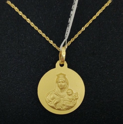 Pendentif Lettre C En Or 18K Avec Chaîne - Or Jaune 750 Millièmes - Neuf