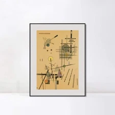 Framed Canvas Art STREICHER (STRINGS) by Wassily Kandinsky Wall Art 20"x28"