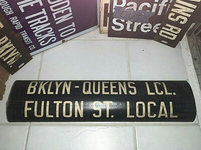 NY NYC SUBWAY ROLL SIGN QUEENS BROOKLYN HEIGHTS DUMBO CADMAN PLAZA FULTON STREET
