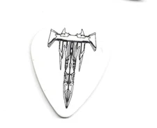 Trivium Matt Heafy MKH White Guitar Pick 2013 Vengeance Falls Tour Show Plectrum