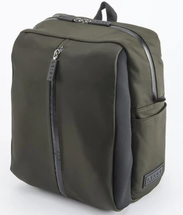Leigh Travel Backpack with Dark Olive Antimicrobial Laptop Sleeve-image