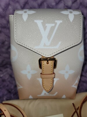 Louis Vuitton by the Pole Tiny Backpack Brume Pink Gray Louis Vuitton Monogram Giant By The Pool Tiny Backpack Brume  main image 4