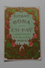 STAMPMART: FRANCE PARIS EXTRAIT CORA CH - FAY PROFUMUR PICCOLA ETICHETTA DI CARTA